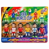 Set 6 Fotbalisti, Fifa World Cup, Mashashop, multicolor, 10 cm, 3 ani+