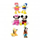 Set 6 Mascote de plus, Clubul lui Mickey, multicolor, 22 cm - 28 cm