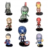 Set 8 Figurine Super Eroi, Super Hero Avengers, multicolor, 10 cm, 3 ani+