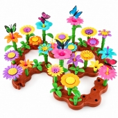 Set constructie, Gradina de flori, multicolor, 96 piese