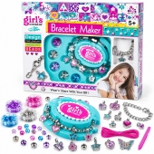Set creativ pentru copii, Bratara cu accesorii, multicolor, 18 piese