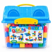 Set de construcție pentru copii, 90 piese din plastic, multicolor, cutie de depozitare, 3+ ani
