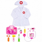 Set de Doctor pentru copii, trusa medicala, sunete si lumini, alb/multicolor, 3 ani - 4 ani