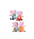 Set Familia Peppa Pig, muzicale din plus, multicolor, 30 cm