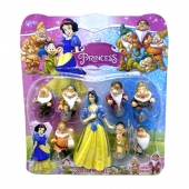  Set Figurine Alba ca Zapada si cei 7 pitici, multicolor, 9 cm, 3 ani+