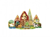 Set Magnetic de construit pentru copii, Ferma, Animalelor, vehicule, multicolor, 54 piese, 3 ani+