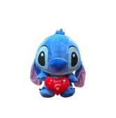 Stitch de pluș cu inimioara, mesaj Love You, cadou romantic Valentine’s Day, 95 cm