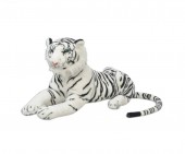 Tigru de plus, realist, alb/negru, 50 cm