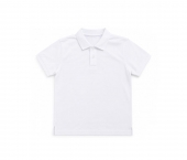 Tricou Polo Clasic pentru copii, scoala, bumbac, alb, 5 ani - 13 ani