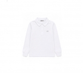 Tricou Polo Clasic pentru fete, bumbac, alb, 5 ani - 14 ani