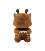 Ursulet de plus, cu borcan de miere, MASHASHOP, maro/galben, 25 cm