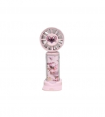 Ventilator copii, Kuromi Stitch Lilo, portabil, cu suport, usb, roz,13 cm