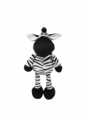 Zebra de plus, alb/negru, 33 cm